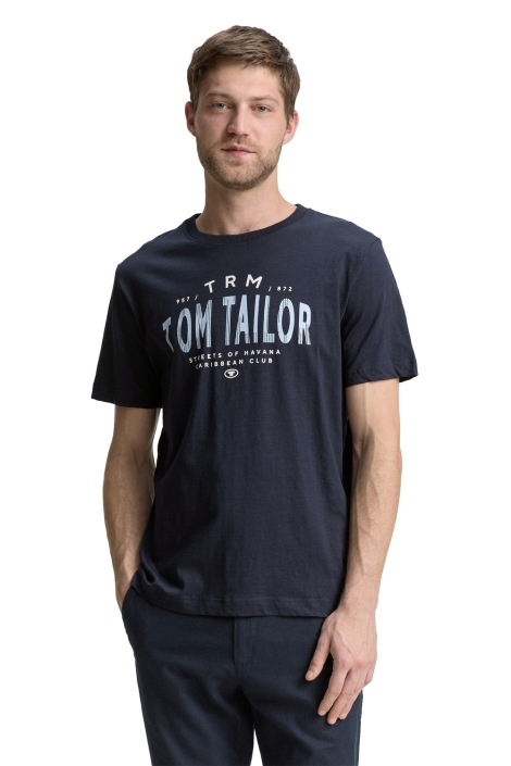 Tom Tailor printed slub t-shirt